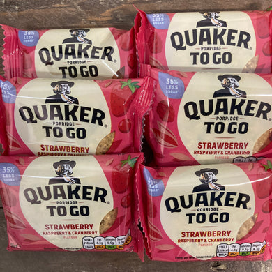 Quaker Porridge To Go Mixed Strawberry, Raspberry & Cranberry Breakfast Bars