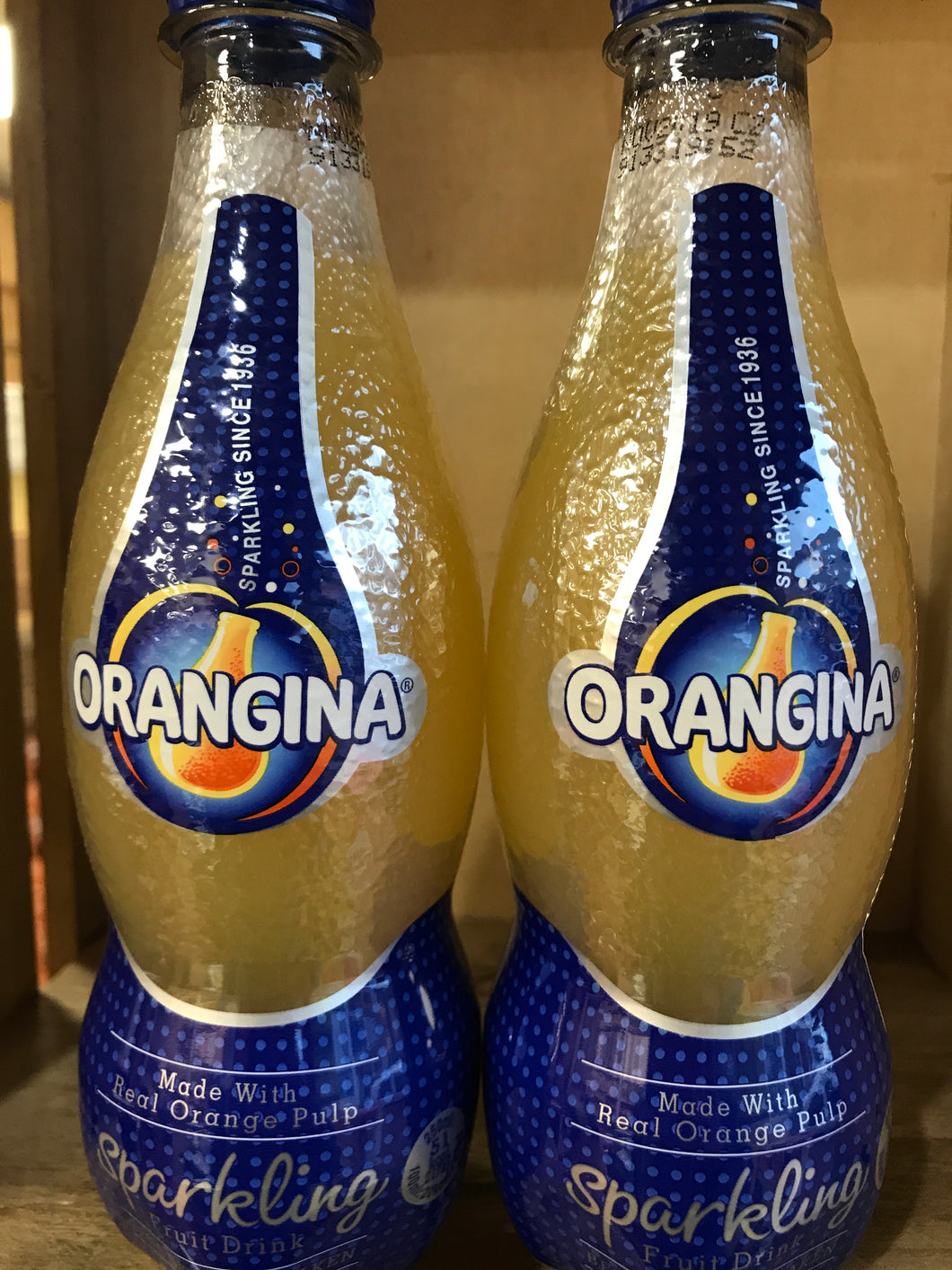 2x Orangina Sparkling Orange Drink 420ml