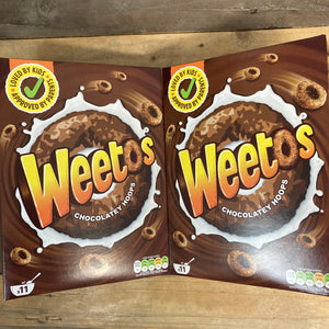 Weetabix Weetos Chocolate Flavour Hoops 350g