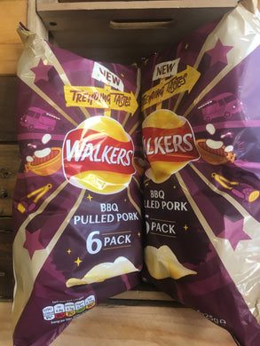 12x Walkers BBQ Pulled Pork Crisp (2x Packs of 6x25g)