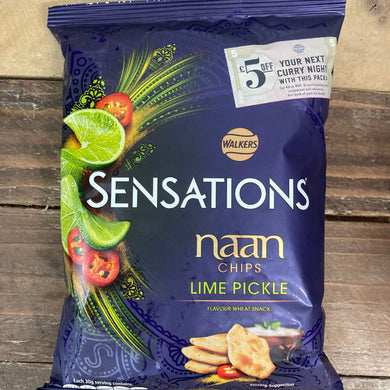 Walkers Sensations Naan Chips Lime Pickle 150g