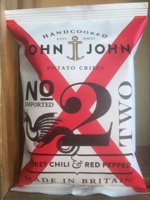 John John Sweet Chilli & Red Pepper Crisps 40g
