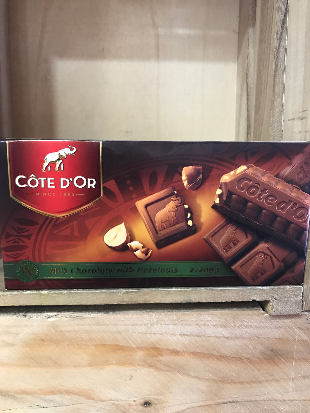 2x Cote D'Or Milk Chocolate with Hazelnuts 200g