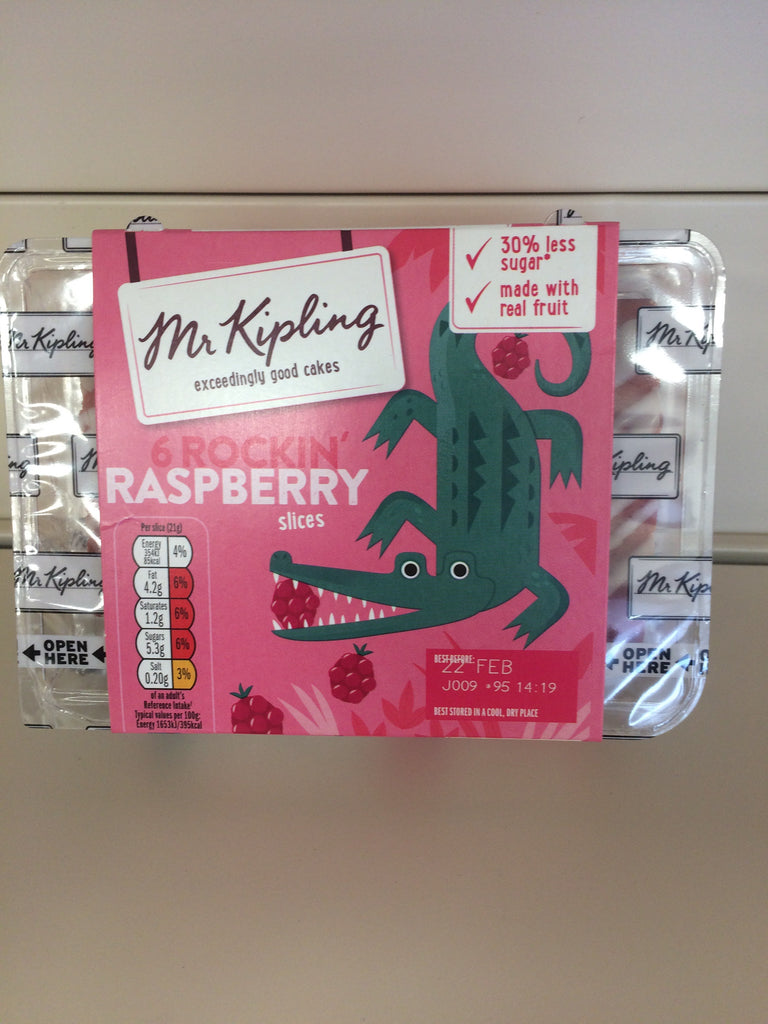 Kirk's Raspberry Mr Kipling 6 Rockin' Raspberry Slices & Low Price Foods Ltd