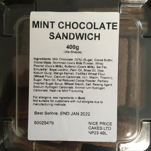 Milk Chocolate Mint Biscuits 400g (Mis-Shaped)