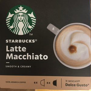 24x STARBUCKS Dolce Gusto Latte Macchiato Pods (2 Packs of 12 pods)