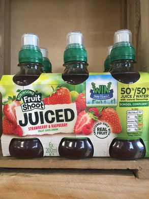 Robinsons Fruit Shoot Juiced Strawberry & Raspberry 6x Pack (6x200ml)