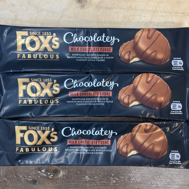 3x Foxs Chocolatey Milk Chocolate Fudge Biscuits (3x95g)
