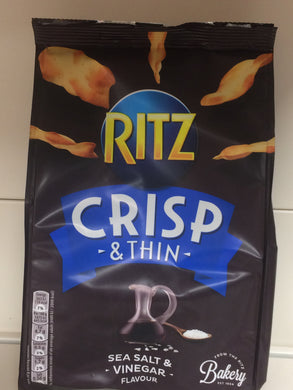 Ritz Crisp & Thin Sea Salt & Vinegar Flavour Potato Thins 100g