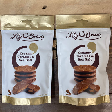 2x Lily O'Brien's Creamy Caramel & Sea Salt Milk Chocolate Share Bags (2x120g)