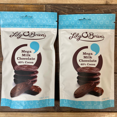 2x Lily O'Brien's Mega Milk Chocolate Share Bags (2x110g)
