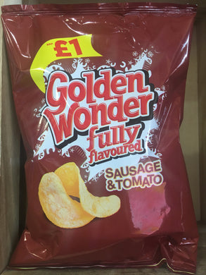 Golden Wonder Sausage & Tomato Sharing Bag Crisps 100g