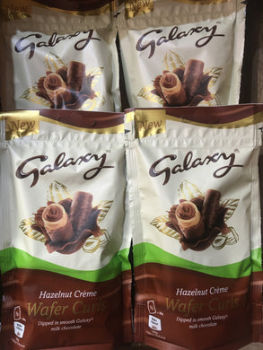 4x Galaxy Hazelnut Creme Wafer Curls (4x90g)