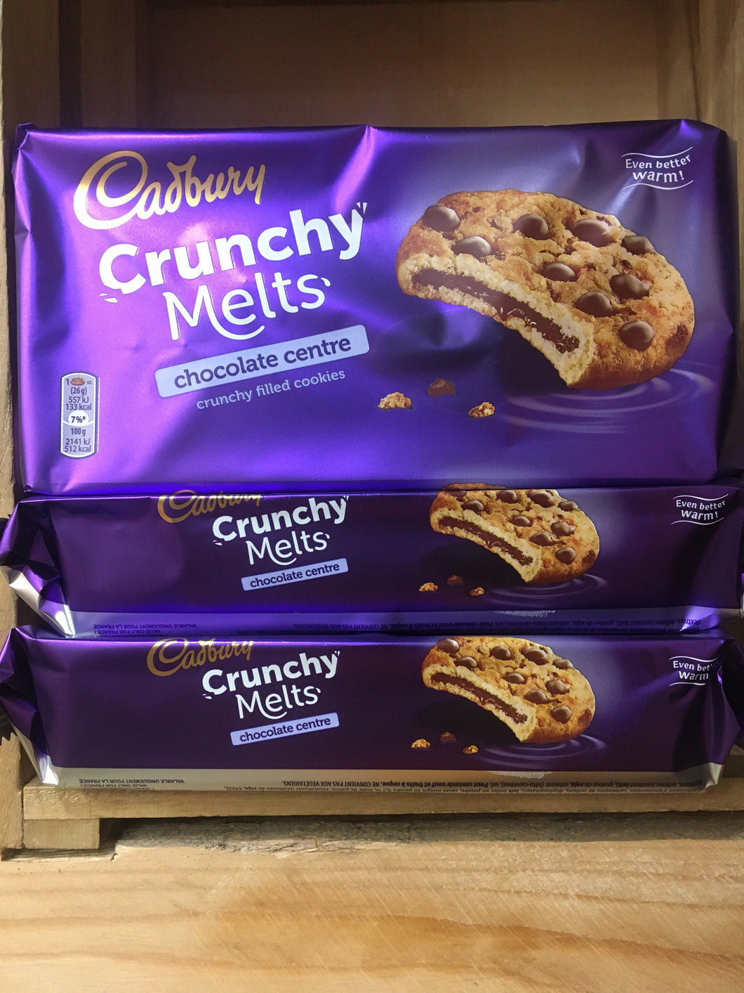 3x Cadbury Crunchy Melts with Chocolate Centre (3x156g)