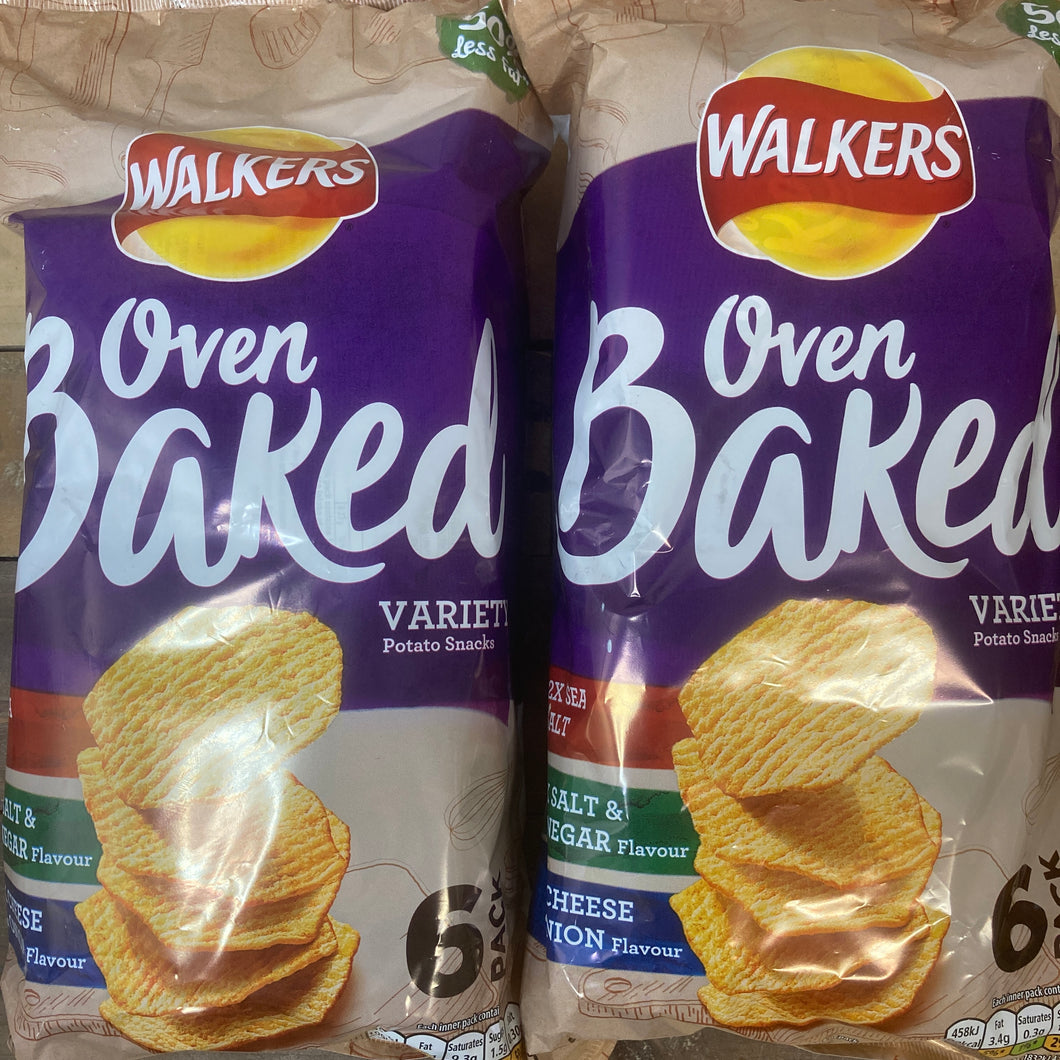 12x Walkers Baked Variety Crisps (2 Packs of 6x25g)