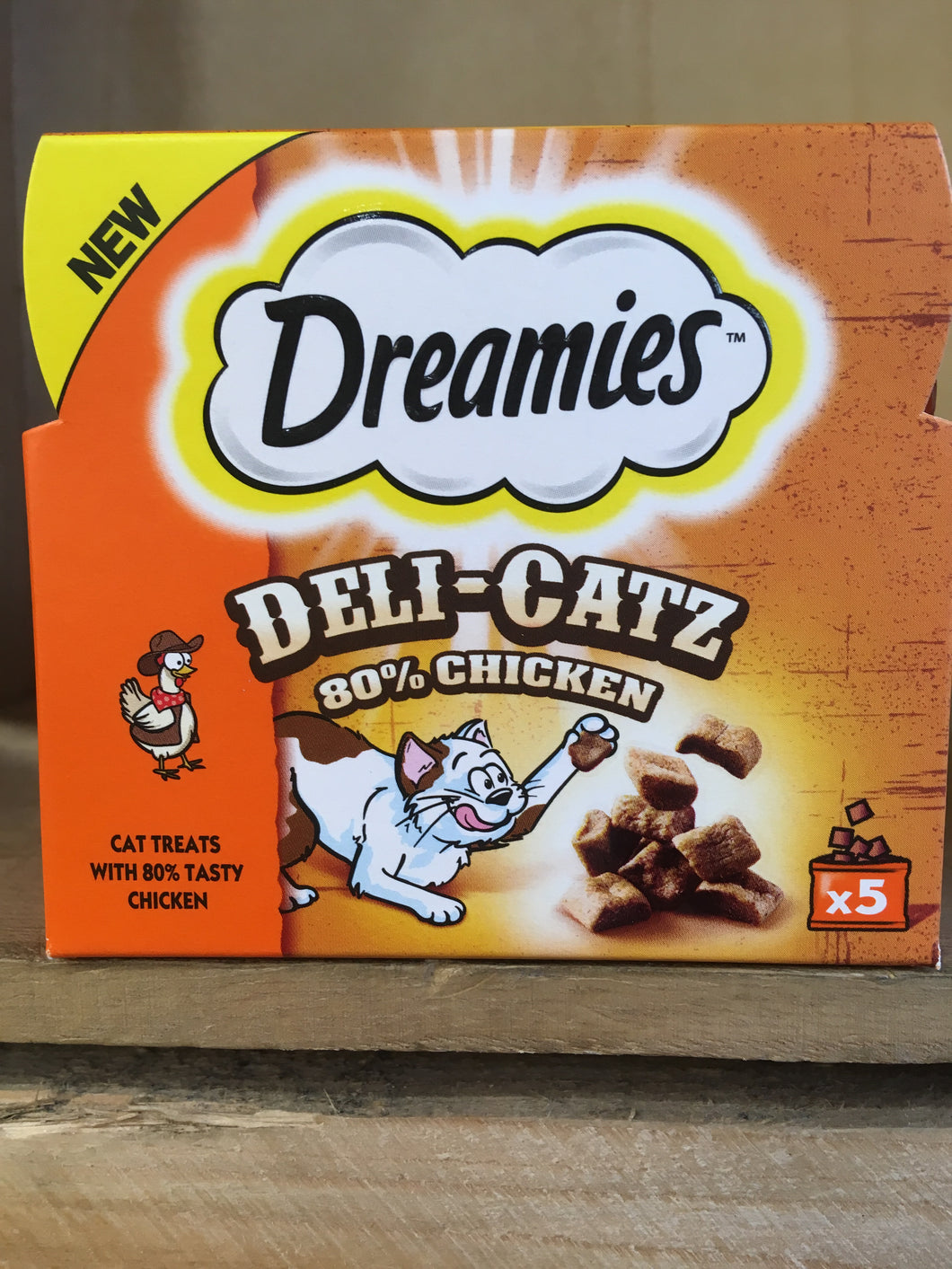 Dreamies Deli-Catz Chicken Meaty Cat Treats 5 Pack (5x5g)