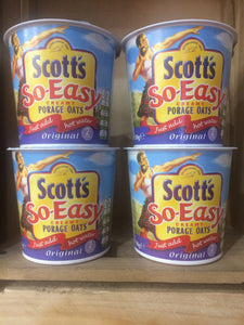 4x Scott's So Easy Original Porage Oats Pot 50g