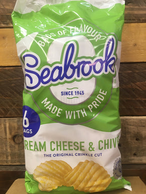 24x Seabrook Cream Cheese & Chive Crisps (4 Packs of 6x25g)