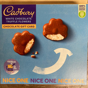 Cadbury White Chocolate Truffle Flowers 20x Chocolates Gift Card (112g)