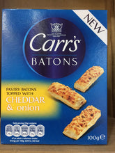 Carrs Cheddar And Onion Batons 100g