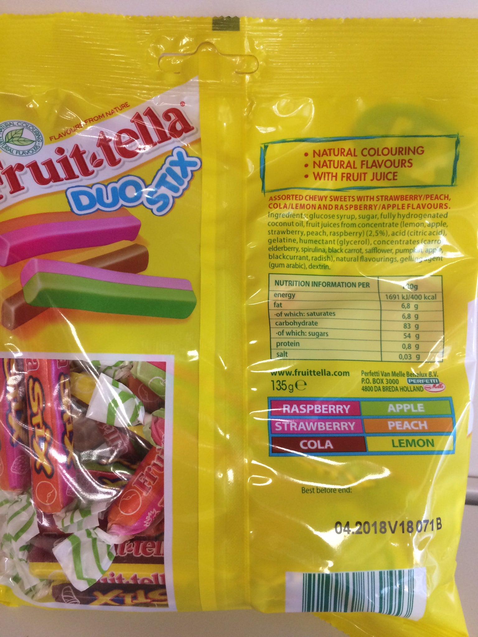 Fruitella Duo Stix Bag 135g