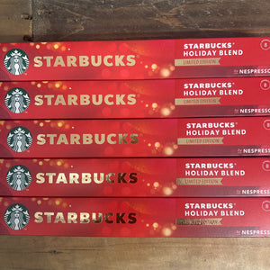 Starbucks Holiday Blend Nespresso Medium Roast Coffee Pods