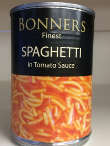 Bonners Finest Spaghetti in Tomato Sauce 395g