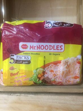 Mr Noodles Beef Flavour Instant Noodles 5x75g