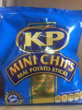 48x KP Mini Chips Potato Sticks Salt & Vinegar 33g (Like Chippies)