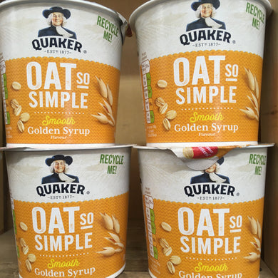 Quaker Oat So Simple Golden Syrup Porridge Pots