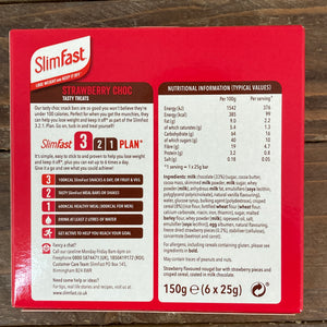 12x SlimFast Strawberry Chocolate Snack Bars (12x25g)