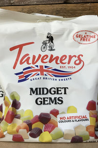 3x Taveners Midget Gems Gelatine Free Bags (3x165g)