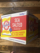 10x Seabrook Sea Salted Crinkle Cut Crisps Sharing Bag Box (10x80g)