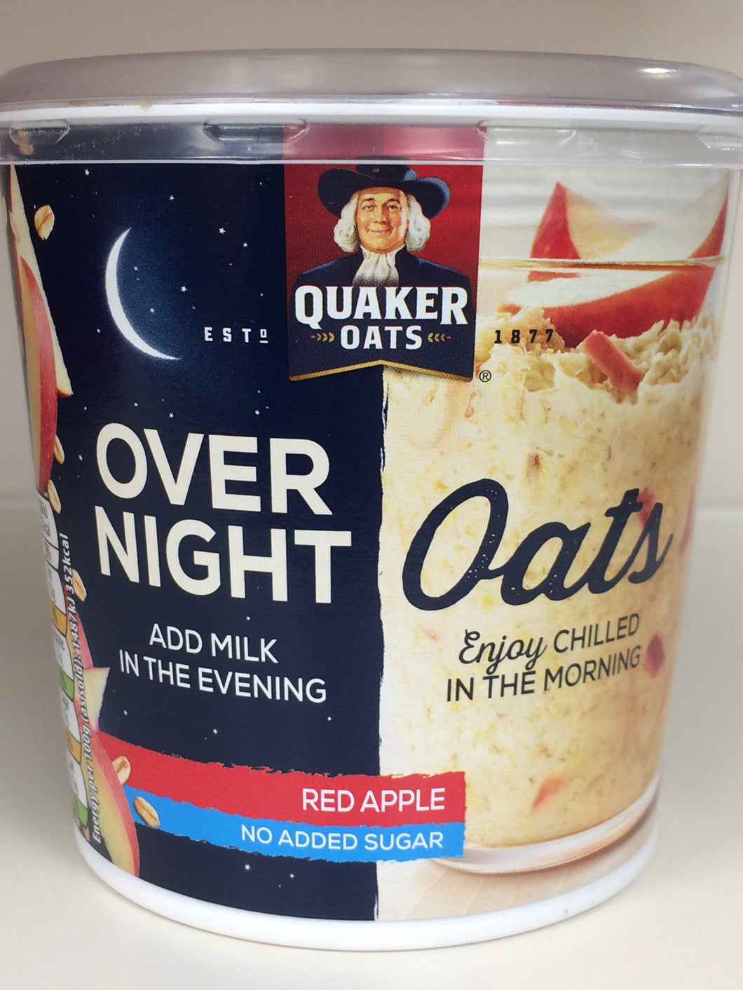 Quaker Oats Over Night Oats Pot, Red Apple 58g