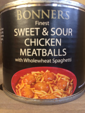 Bonners Finest Sweet & Sour Chicken Meatballs in Spaghetti 200g