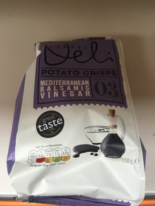 Market Deli Mediterranean Balsamic Vinegar Crisps Share Bag 150g
