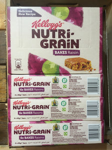 24x Kellogg's Nutri-Grain Breakfast Bakes Raisin (4 Packs of 6x45g)