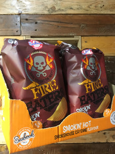 8x Packets of Seabrook Fire Eaters Smokin' Hot Cayenne Crisps Sharing Bags (8x150g)