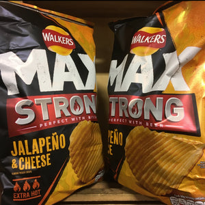 4x Walkers Max Strong Jalapeño & Cheese Share Bags (4x150g)