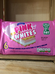 Caxton Pink 'n' Whites 6x Crunchy Mallow Filled Wafers 85g
