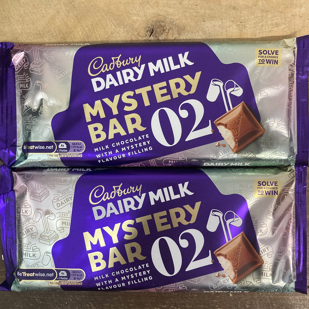 3x Cadbury Dairy Milk Mystery Chocolate Bar No.02 (Blue Raspberry Slus ...