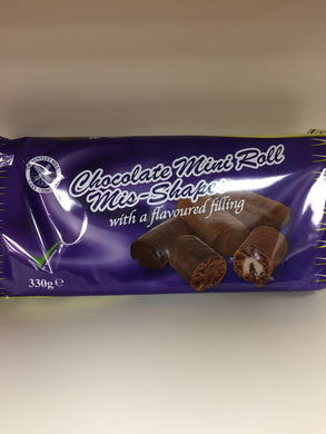 Low Price Chocolate Mini Roll Mis-Shapes 330g