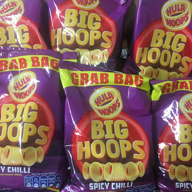 12x Big Hoops Spicy Chilli Hula Hoops Grab Bag (12x50g)