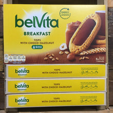 25x Belvita Tops Choco Hazelnut Packs of 3 Biscuits (5 Boxes of 5x3 Biscuits)