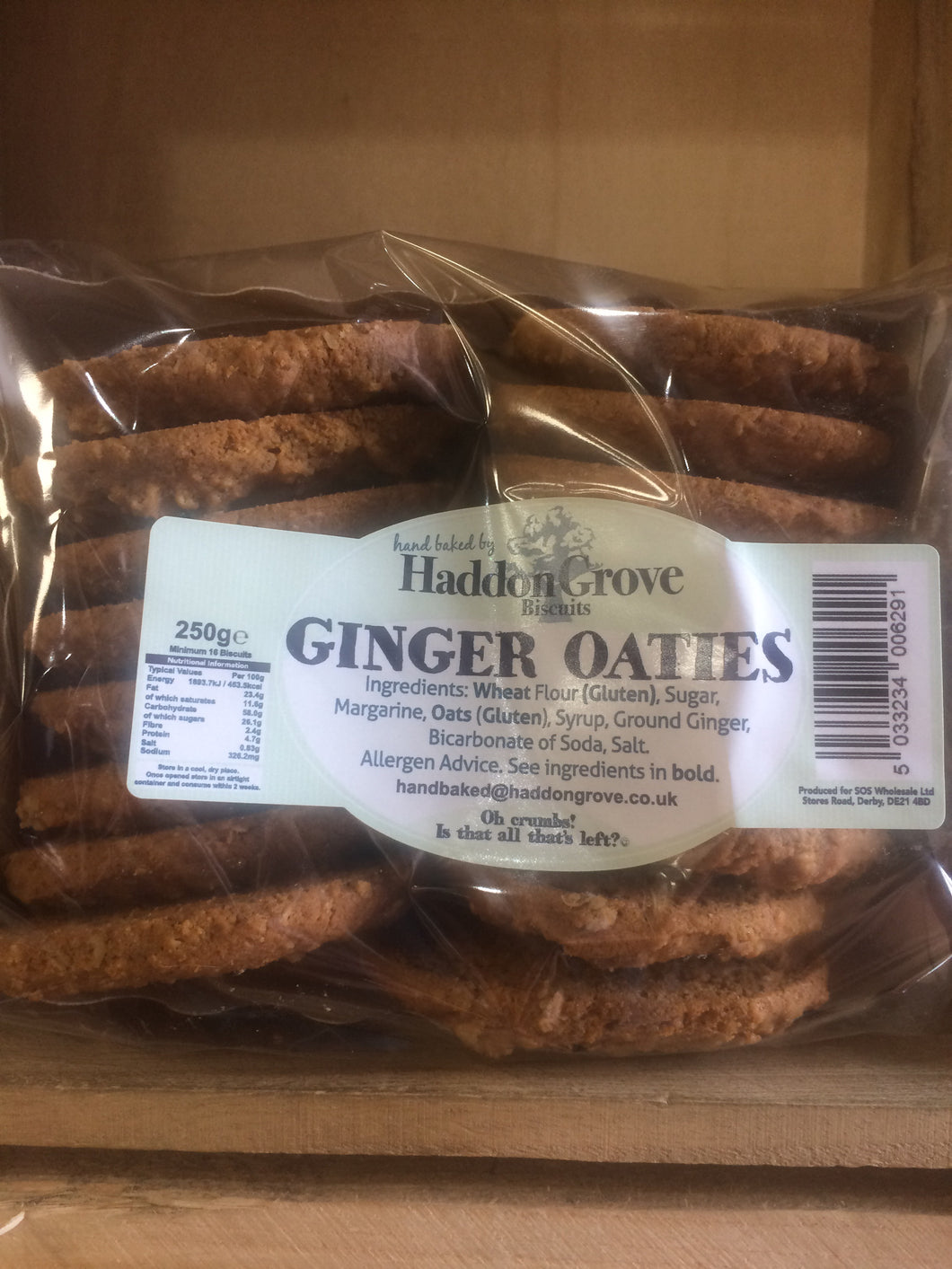 Haddon Grove Ginger Oatie Biscuits 250g