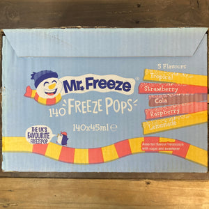 140x Mr Freeze Ice Pops Assorted Flavours
