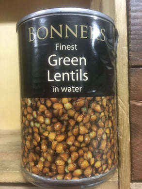 Bonners Finest Green Lentils in Water 400g