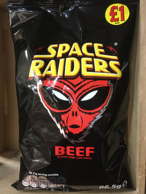 Space Raiders Beef Flavour Cosmic Corn Snacks 86.5g