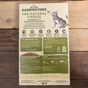 4x Harringtons Complete Salmon Dry Adult Cat Food Boxes (4x425g)