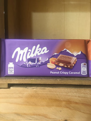 4x Milka Peanut Crispy Caramel Milk Chocolate Bar (4x90g)